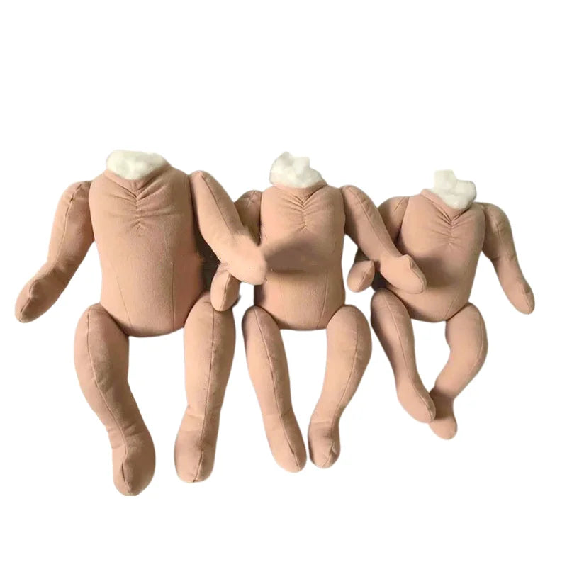 Reborn Jointed Cloth Doll Body Flesh Tone Poseable Limbs