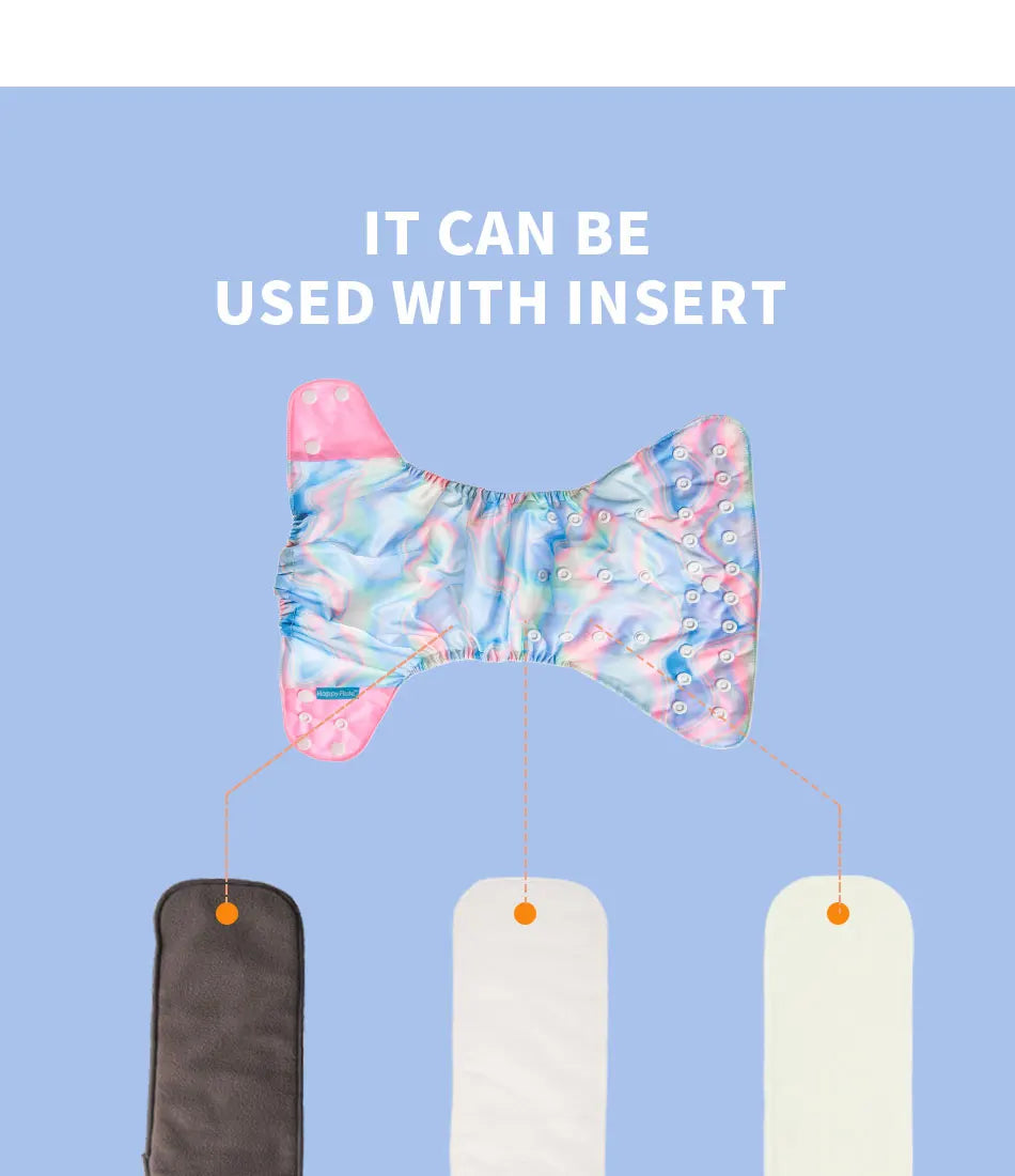 Happyflute 4pcs/Set Washable Eco-Friendly Cloth Diaper Cover Adjustable Nappy Reusable Cloth Diapers Cloth Nappy fit 3-15kg Baby
