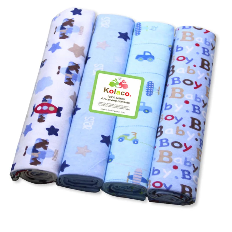 Receiving Blanket Flannel 76x76 cm Four Pack Oversized Swaddle