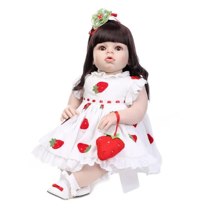 28 Inch Plush Doll Wig For Reborn Toddler Dolls, Realistic Hair, 46 Cm Head Circumference, DIY Accessory