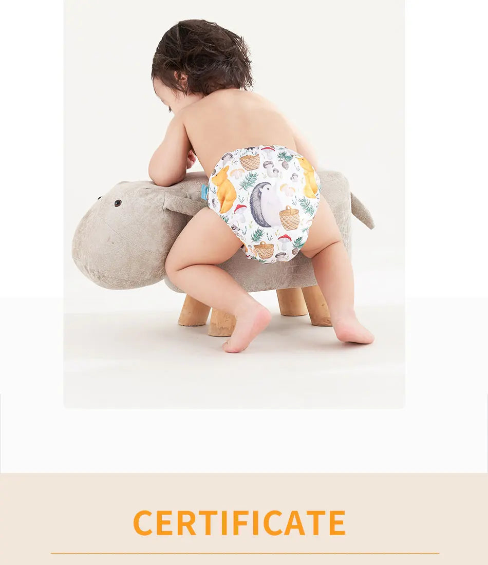 Happyflute 4pcs/Set Washable Eco-Friendly Cloth Diaper Cover Adjustable Nappy Reusable Cloth Diapers Cloth Nappy fit 3-15kg Baby