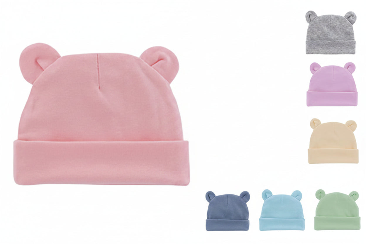 Cute Baby Hat Newborn Beanie Cotton Soft Elastic Baby Cap for Girls Boy Hats Newborn Photography Props Infant Bonnet Accessories