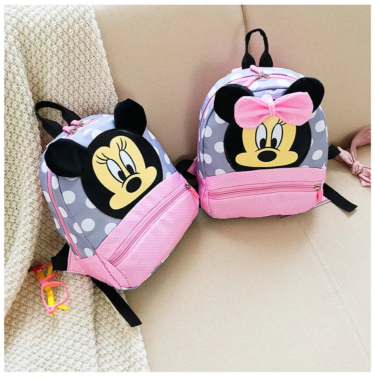 5 Style Disney Cartoon Backpack For Baby Boys Girls Minnie Mickey Mouse Children Lovely Schoolbag Kindergarten Kids Toys
