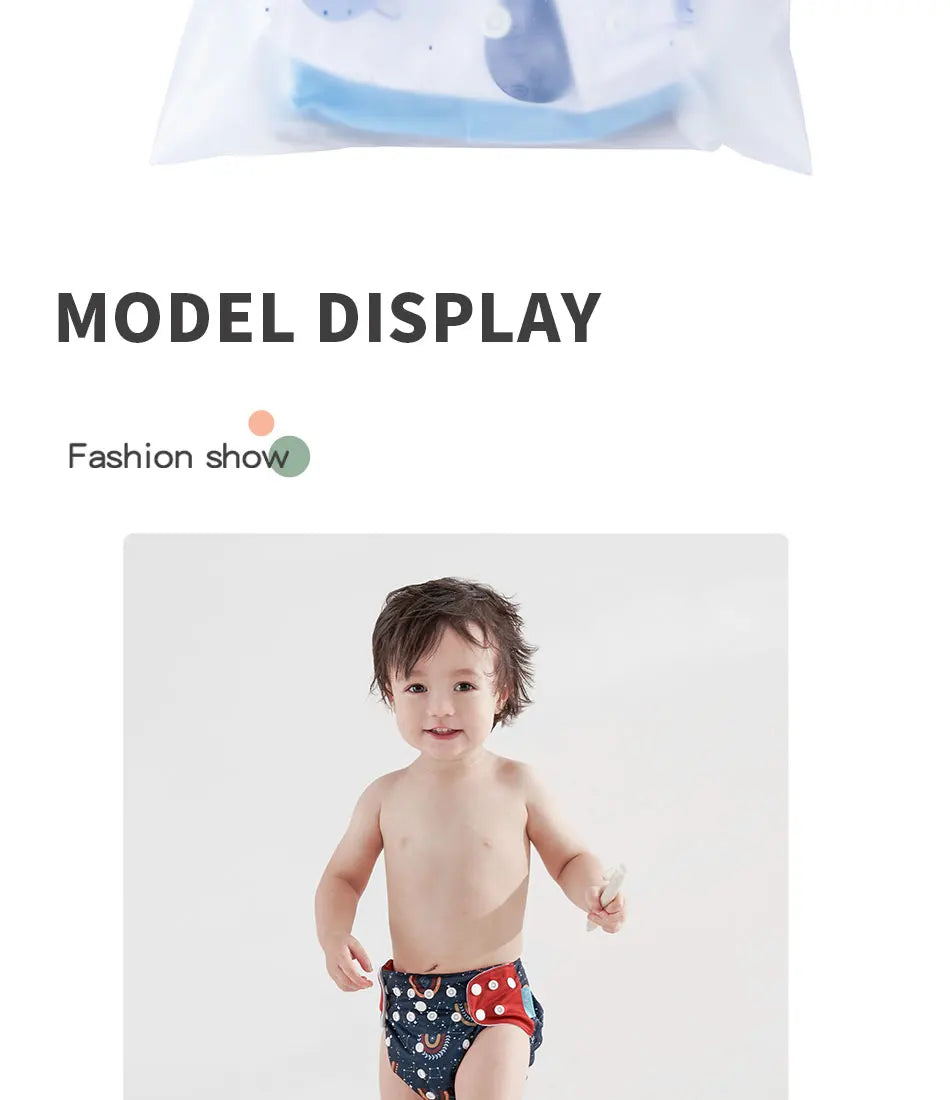 Happyflute 4pcs/Set Washable Eco-Friendly Cloth Diaper Cover Adjustable Nappy Reusable Cloth Diapers Cloth Nappy fit 3-15kg Baby