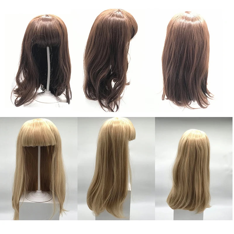 NPK 70cm Reborn Toddler Doll Sticked Hair Wig 28inch Silicone Realistic Reborn Baby Dolls Hair Wig DIY Doll Accessory
