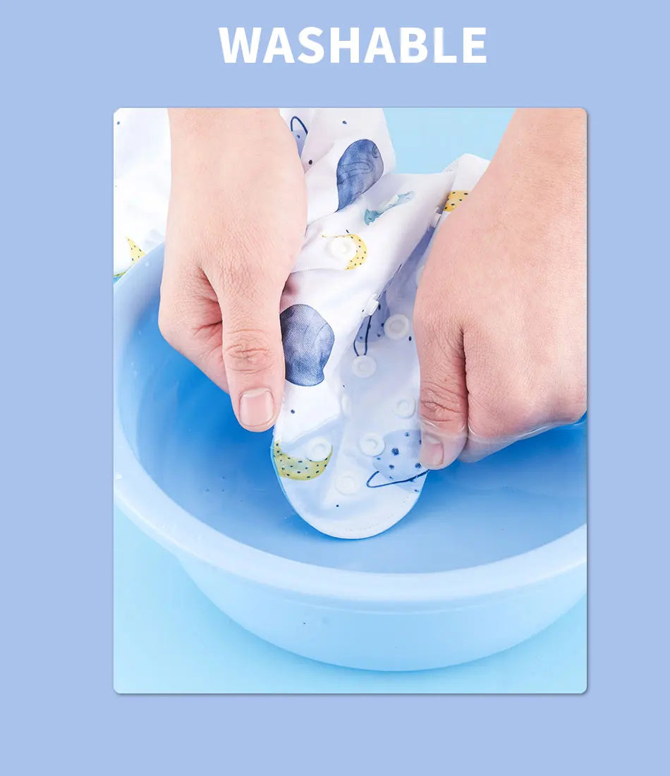 Happyflute 4pcs/Set Washable Eco-Friendly Cloth Diaper Cover Adjustable Nappy Reusable Cloth Diapers Cloth Nappy fit 3-15kg Baby