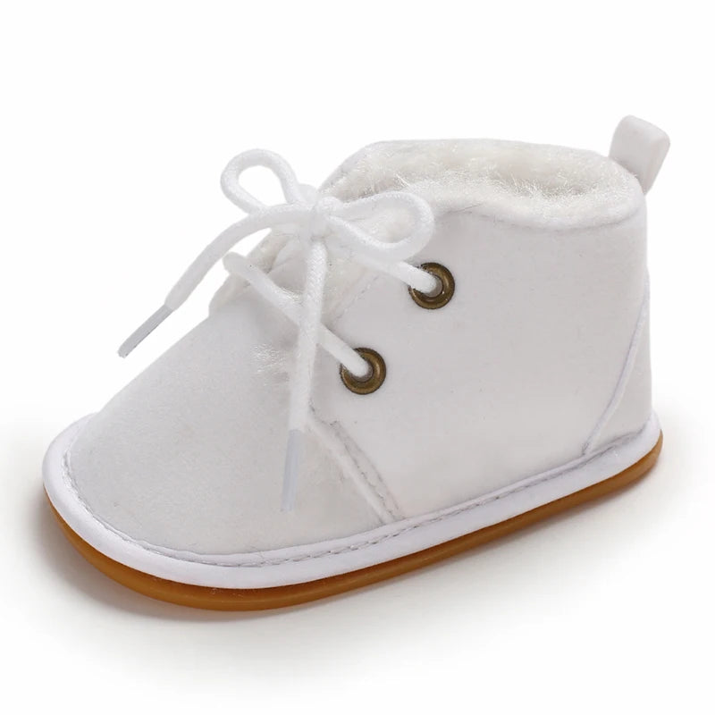 0-18M For Newbor Winter Baby Boots For Boys And Girls Walking Shoes With Lace Up Comfortable And Soft for Pre-School Children