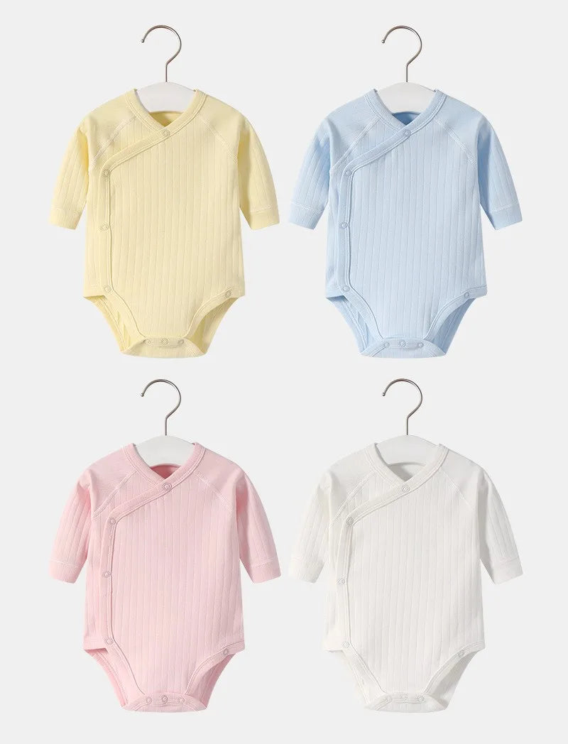2pcs/lot Newborn Baby Clothes Rompers Cotton Infant Long Sleeves
