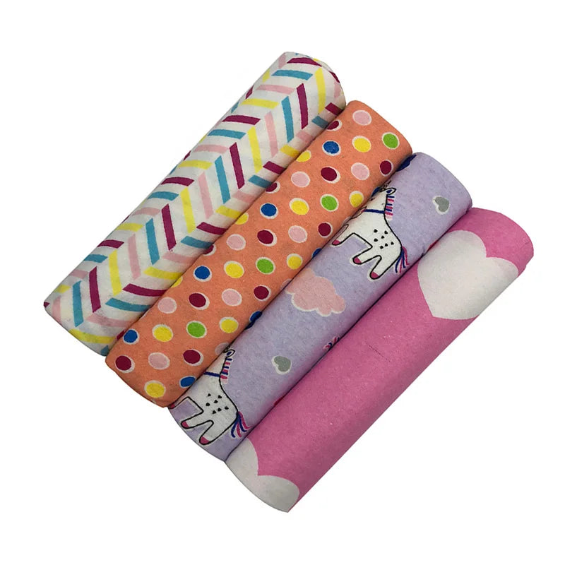 Receiving Blanket Flannel 76x76 cm Four Pack Oversized Swaddle
