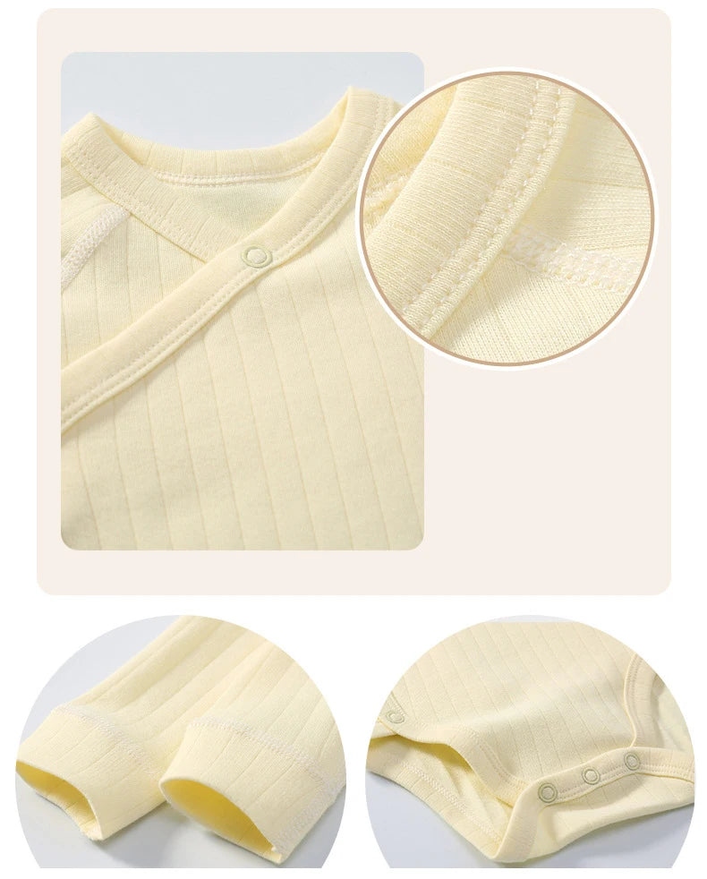 2pcs/lot Newborn Baby Clothes Rompers Cotton Infant Long Sleeves