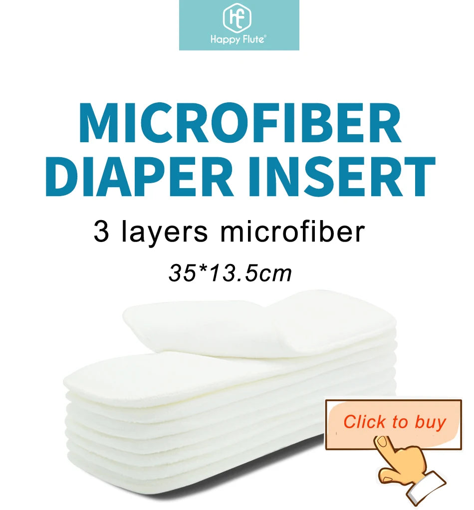 Happyflute 4pcs/Set Washable Eco-Friendly Cloth Diaper Cover Adjustable Nappy Reusable Cloth Diapers Cloth Nappy fit 3-15kg Baby