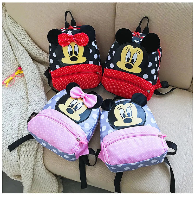 5 Style Disney Cartoon Backpack For Baby Boys Girls Minnie Mickey Mouse Children Lovely Schoolbag Kindergarten Kids Toys