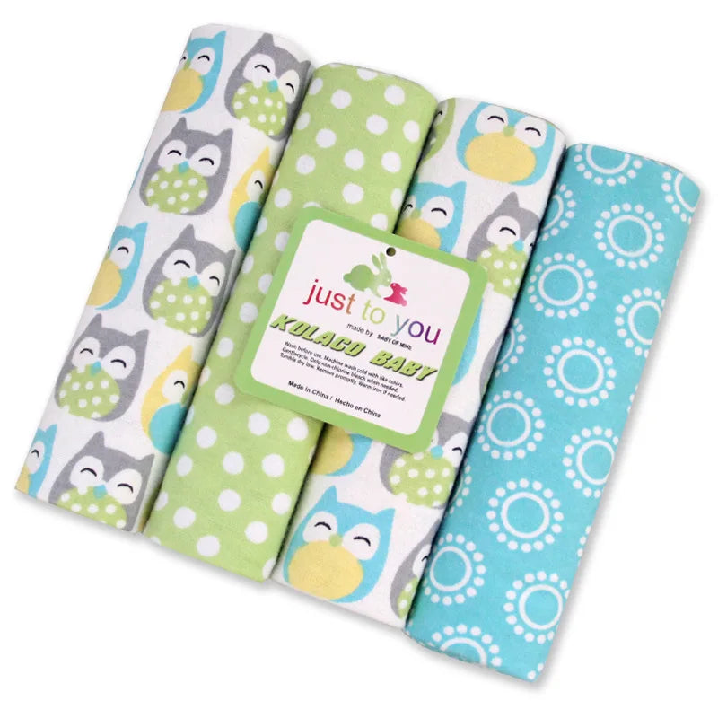Receiving Blanket Flannel 76x76 cm Four Pack Oversized Swaddle