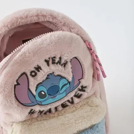 Stitch Backpack Plush Ins Japanese Funny Cartoon Large-Capacity Student Backpack Kindergarten Bag Child Gift