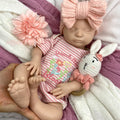 Newborn Silicone Baby Doll Full Body Weighted Hand Painted Reborn Doll Closed Eyes Lifelike Girl Collectibles DIY Reborne Artist