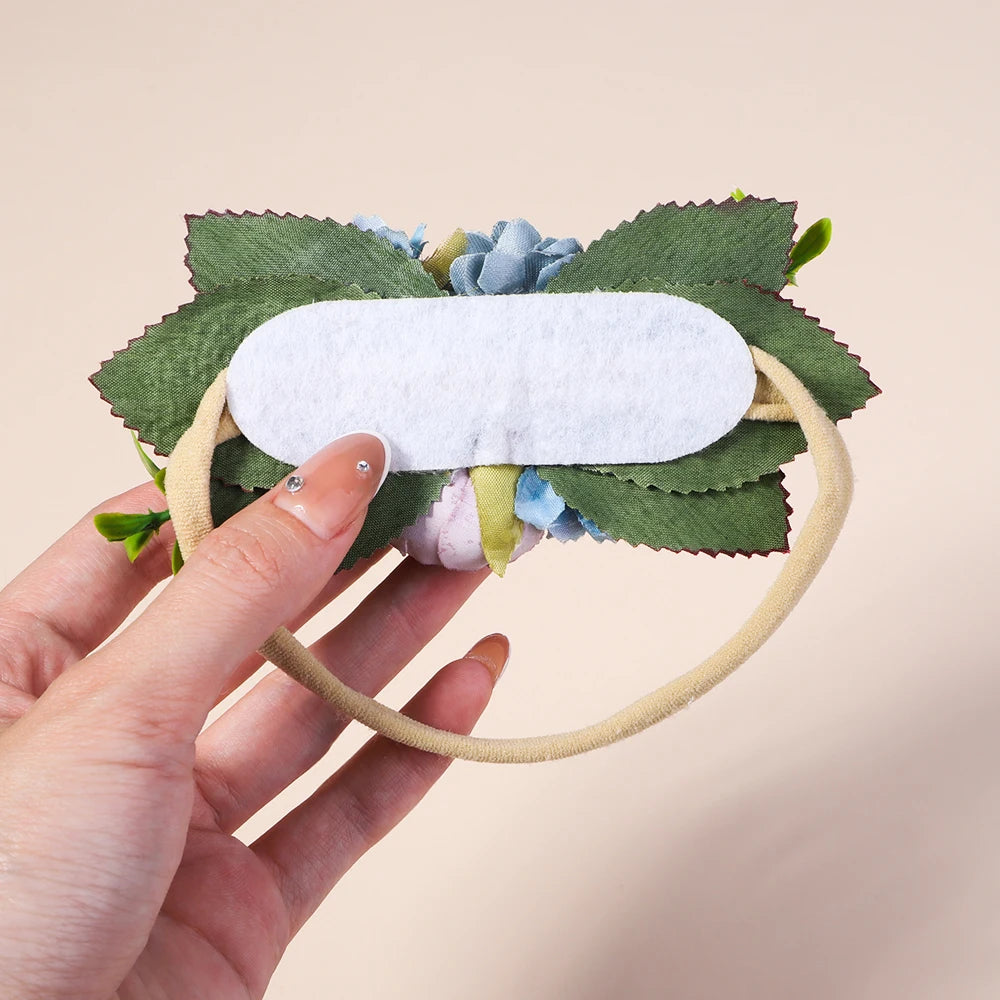 Baby Girl Headband Cute Flower Elastic Hair Band Newborn Head Toddler Headband Headwear Baby Hair Accessories Christmas Gifts