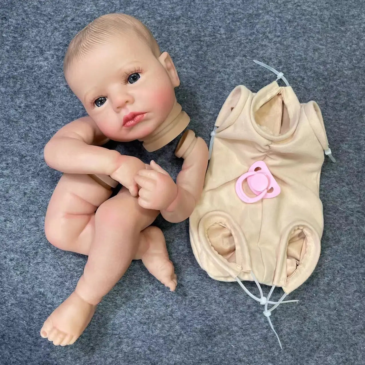 Reborn Baby Kit Vinyl Painted Skin Unassembled Doll Parts