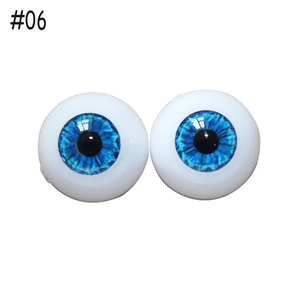 Doll Eyes Plastic Half Round Hollow Realistic 20mm For One Sixth Scale