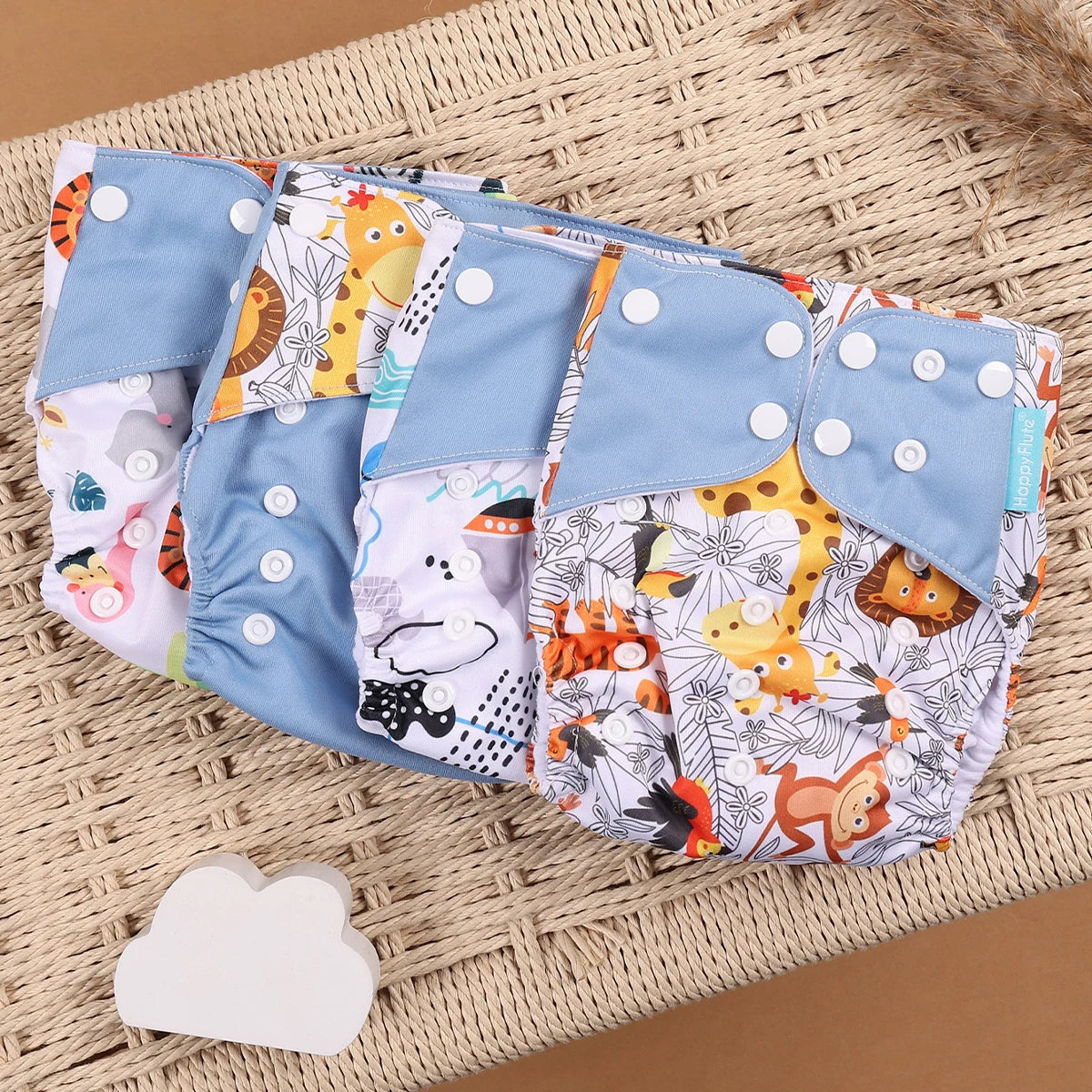 Your Perfect Cloth Diaper Covers Set Washable, Eco Friendly, Adjustable Fit For 3 To 15 Kg