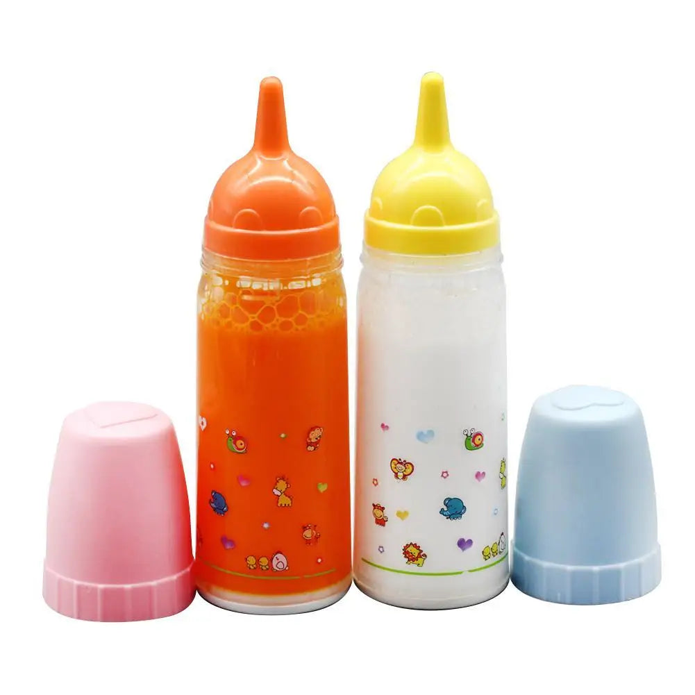 2pc/set 15CM Doll Accessories Reborn Doll Plastic Tableware Pacifier Juice&Magic Milk Bottles Bathing Items Dollhouse Toy