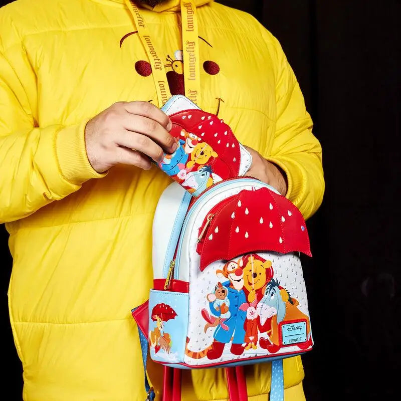 Hot Loungefly Disney co-branded Winnie the Pooh small size rainy day series backpack waterproof fashion children's bag