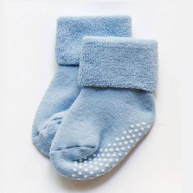 Your Cozy Cotton Baby Socks With Non Slip Grip And Thick Terry For 0 To 3 Years Unisex