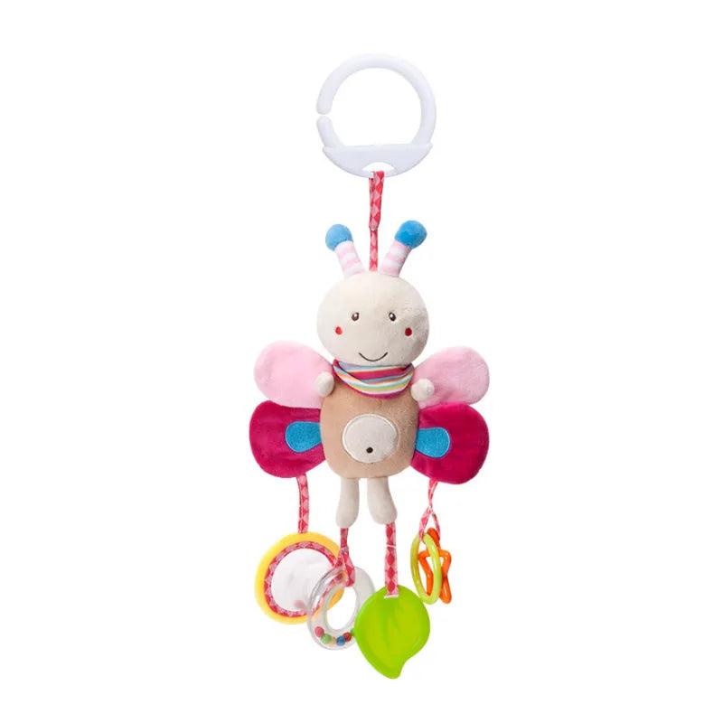Newborn Plush Stroller Toy Rattle Mobile Cartoon Animal Hanging Bell Educational Musical Toy 0 To 12 Months Unisex