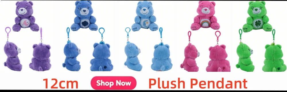 Care Bears Cousins Plush Keychain 15cm Animal Doll Pendant Cartoon Stuffed Toy Keyring Bags Decor Gift Plushie Charms Accessorie