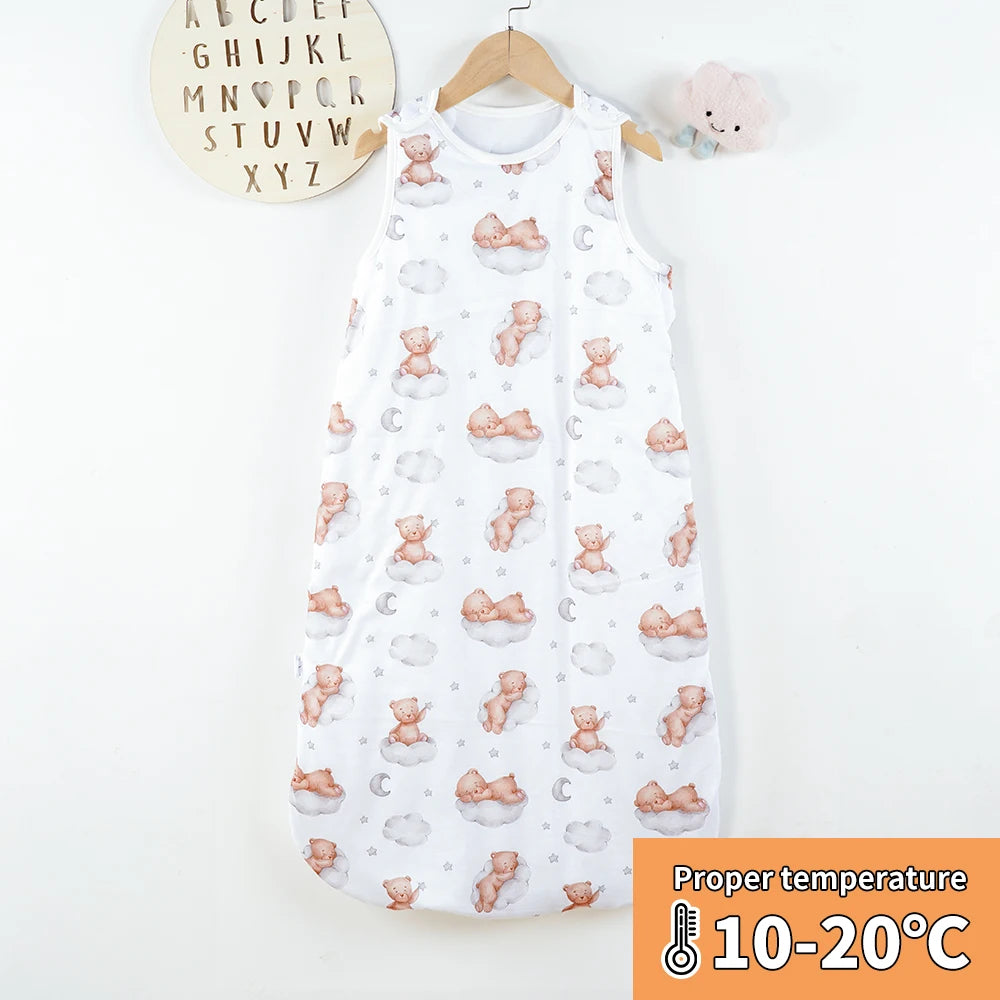 Elinfant 1 Pc Baby Sleeping Bag Polyster Farbic Fashion Prints S/M/ L 3 Sizes Breathable Washable Warm Baby Vest Sleeping Bag