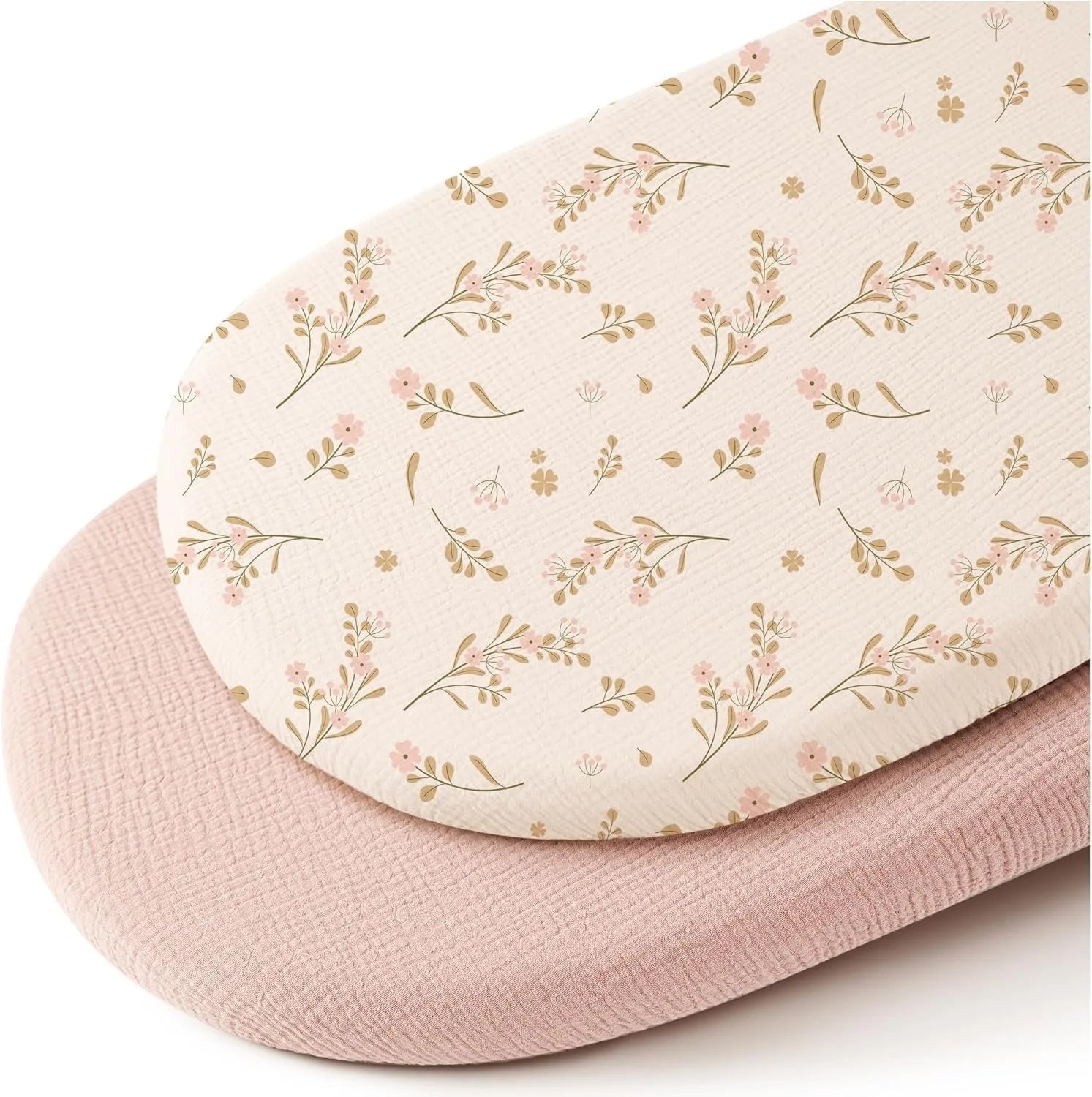 Two Pack Breathable Cotton Baby Crib Fitted Sheets Universal 32x17 Inches Soft and Cozy For Your Newborn