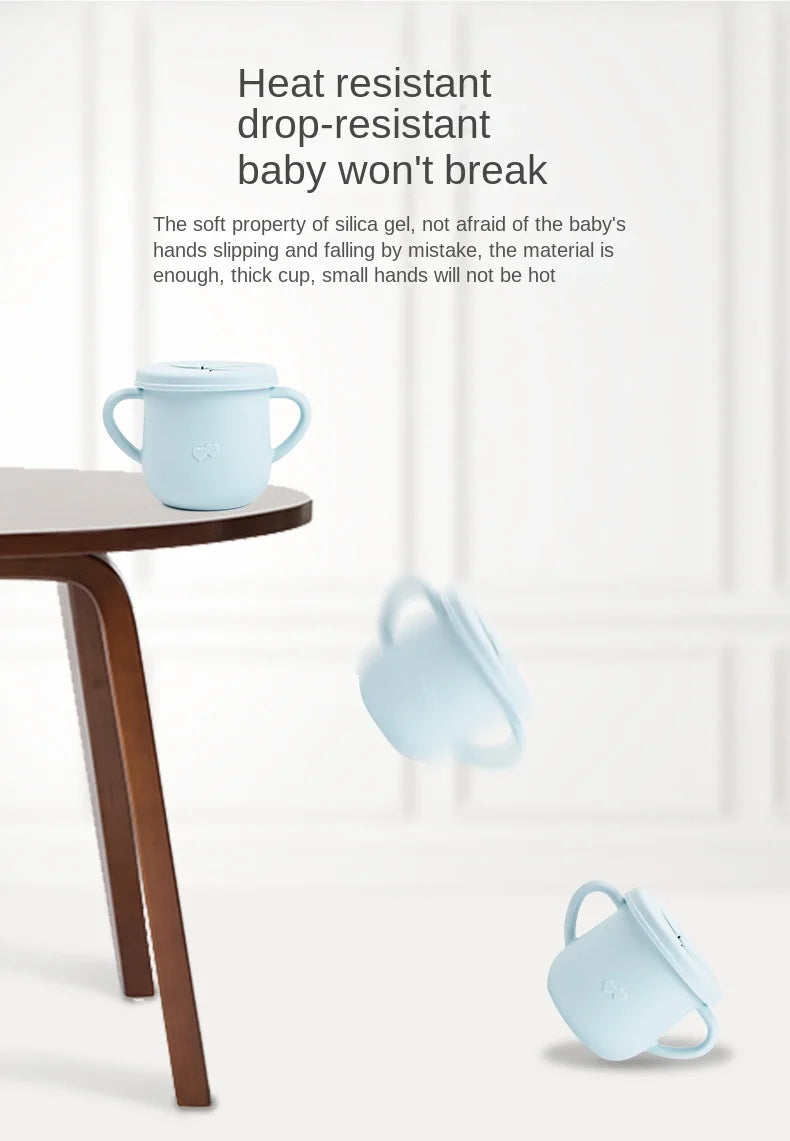 Baby Silicone Feeding Cups Portable Drinkware Sippy Food Food Grade Learning Cups For Toddlers Storage Snack Container BPA FREE