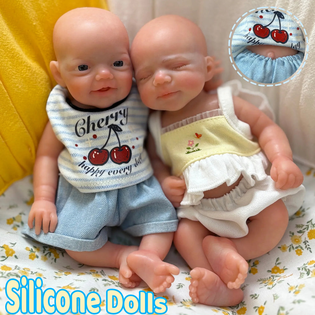 8Inch/20CM Full Body Silicone Reborn Girl&Boy Dolls Waterproof.