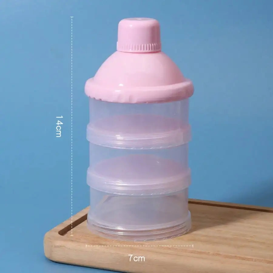 1 Pc Portable 3-Layer Baby Formula Dispenser, Outing Milk Powder Storage Box, Airtight Container for Infant Cereal & Snacks