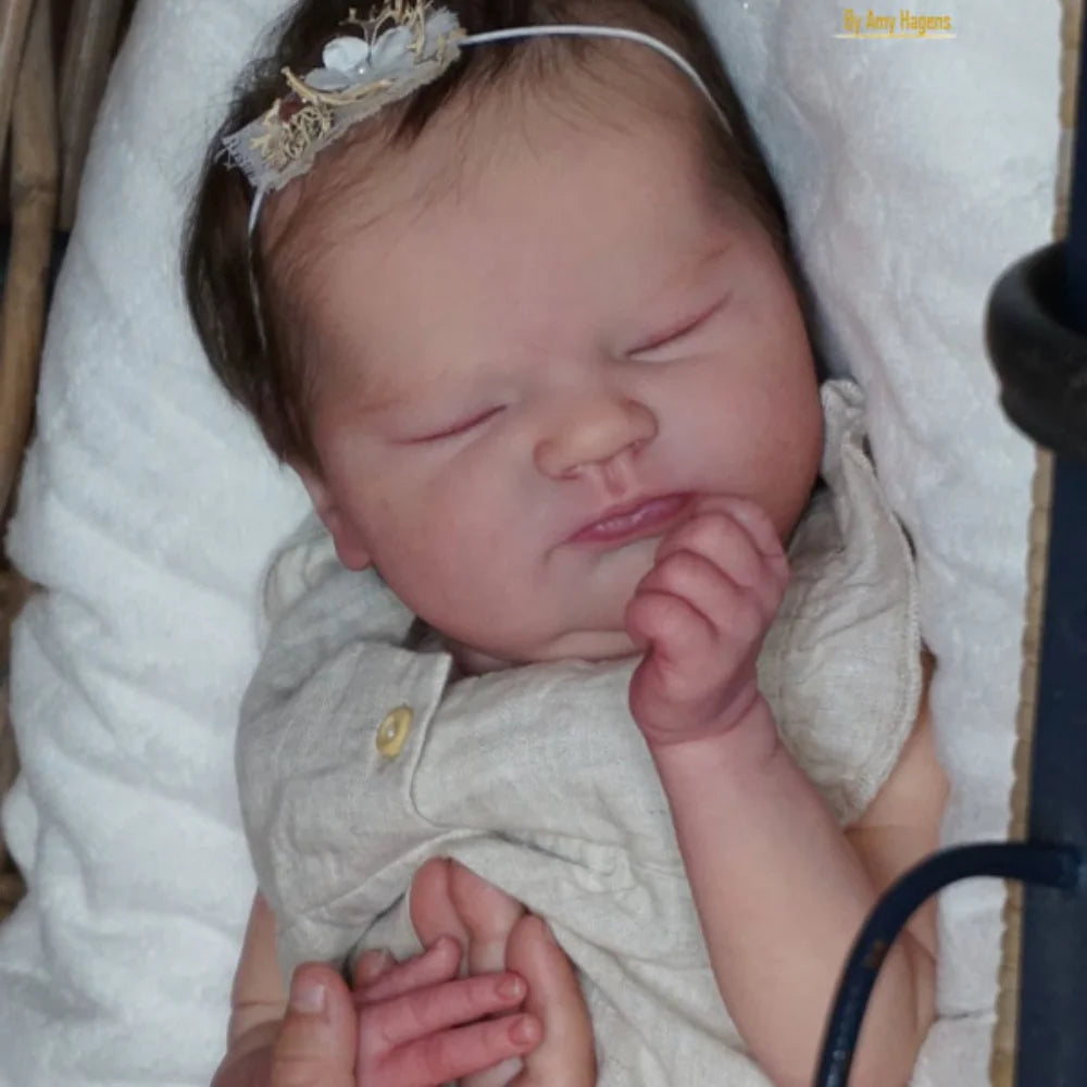 18 Inch Quinlyn Reborn Vinyl Doll Kit Unpainted With Cloth Body And Engraved Name