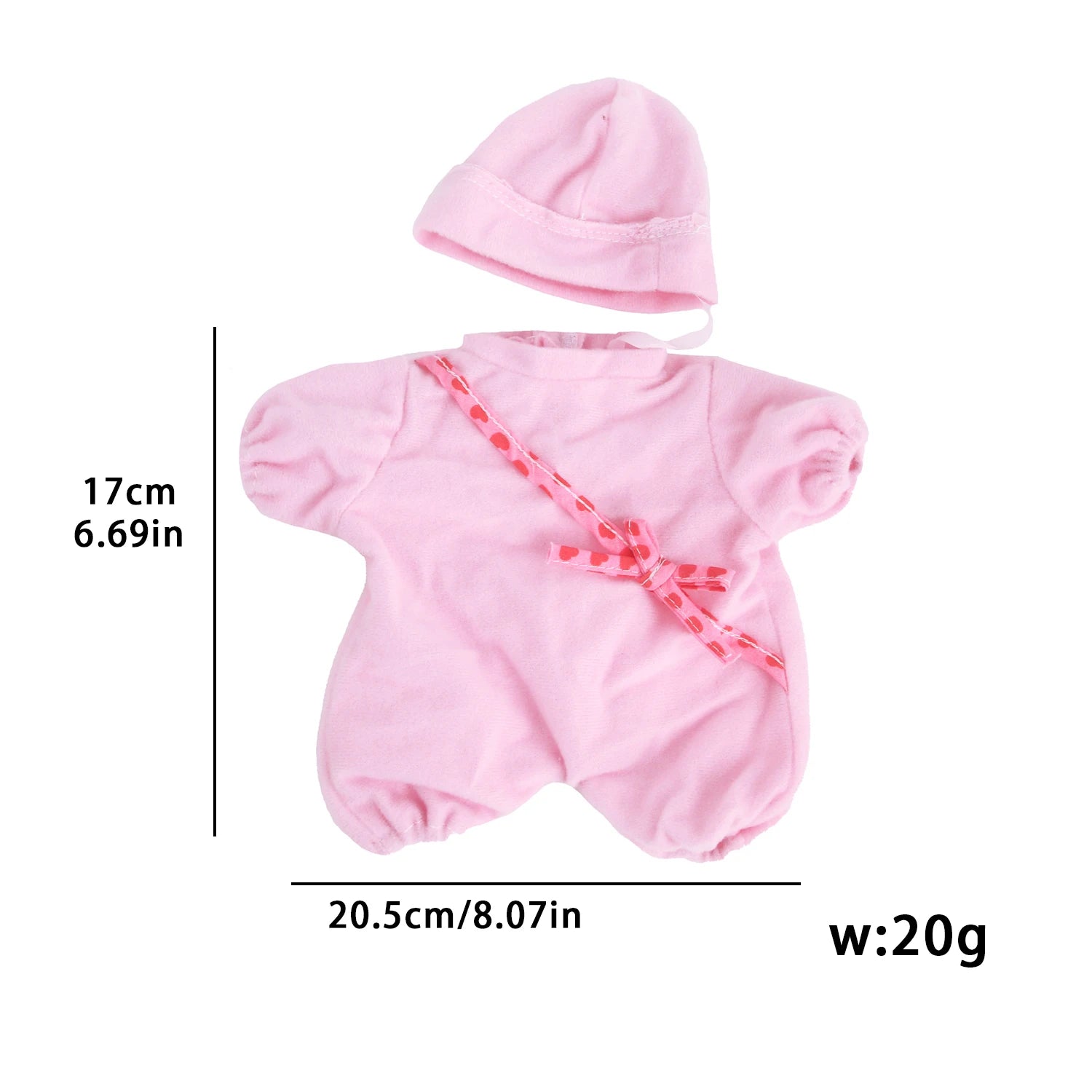 Rabbit Doll Clothes Set Lightweight Fabric Two-In-One Design
