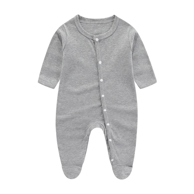 Newborn Bodysuit Cotton Autumn and Winter Long Sleeve Baby Onesies Soft Baby Clothes Footed Onesies Cartoon Boys Romper 0-9Month