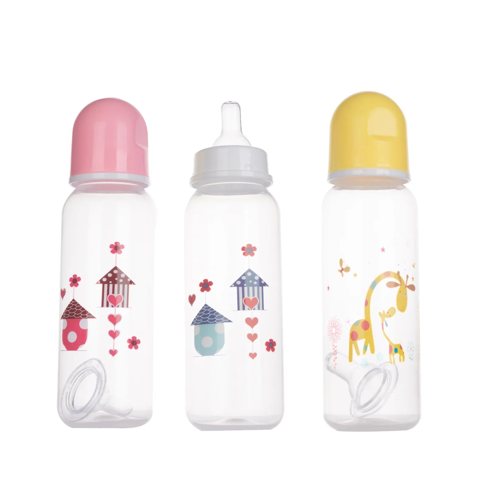 250mL Cute Kawaii Cartoon Food Storage Cup Baby Safe PP Material Feeding Water Bottle for Newborn Toddlers Infant Accessories
