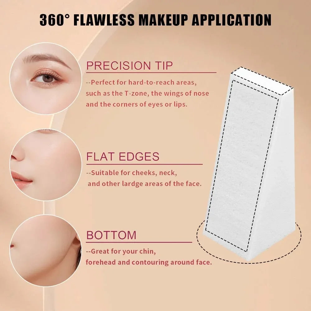 Foundation Sponge Latex Triangle Soft Precise Wet And Dry Use