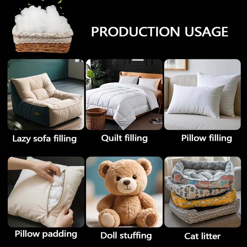 Polyester Fiberfill Stuffing-Polyfill for Pillow Stuffing, Stuffed Animals and DIY Crafts, Firm Support Filling Sewing