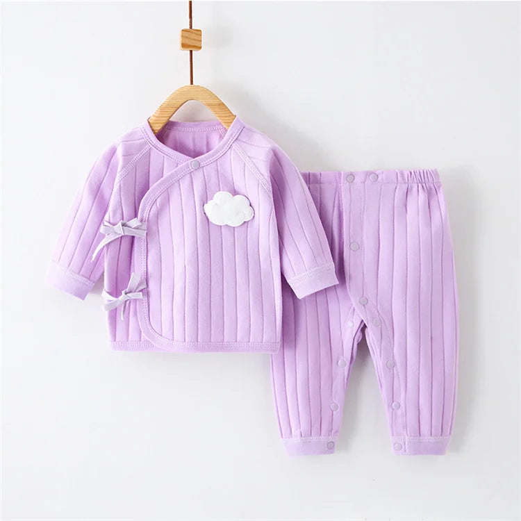 Infant Baby Girls Boys Sets Cotton Newborn Long Sleeve Clothes Pants 2Pcs Set Spring Autumn Clothing For Baby Costume 3-6Month