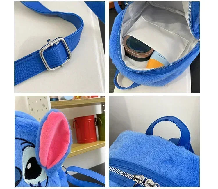 Stitch Backpack Plush Ins Japanese Funny Cartoon Large-Capacity Student Backpack Kindergarten Bag Child Gift