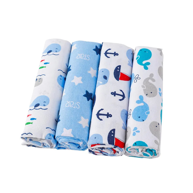 Receiving Blanket Flannel 76x76 cm Four Pack Oversized Swaddle