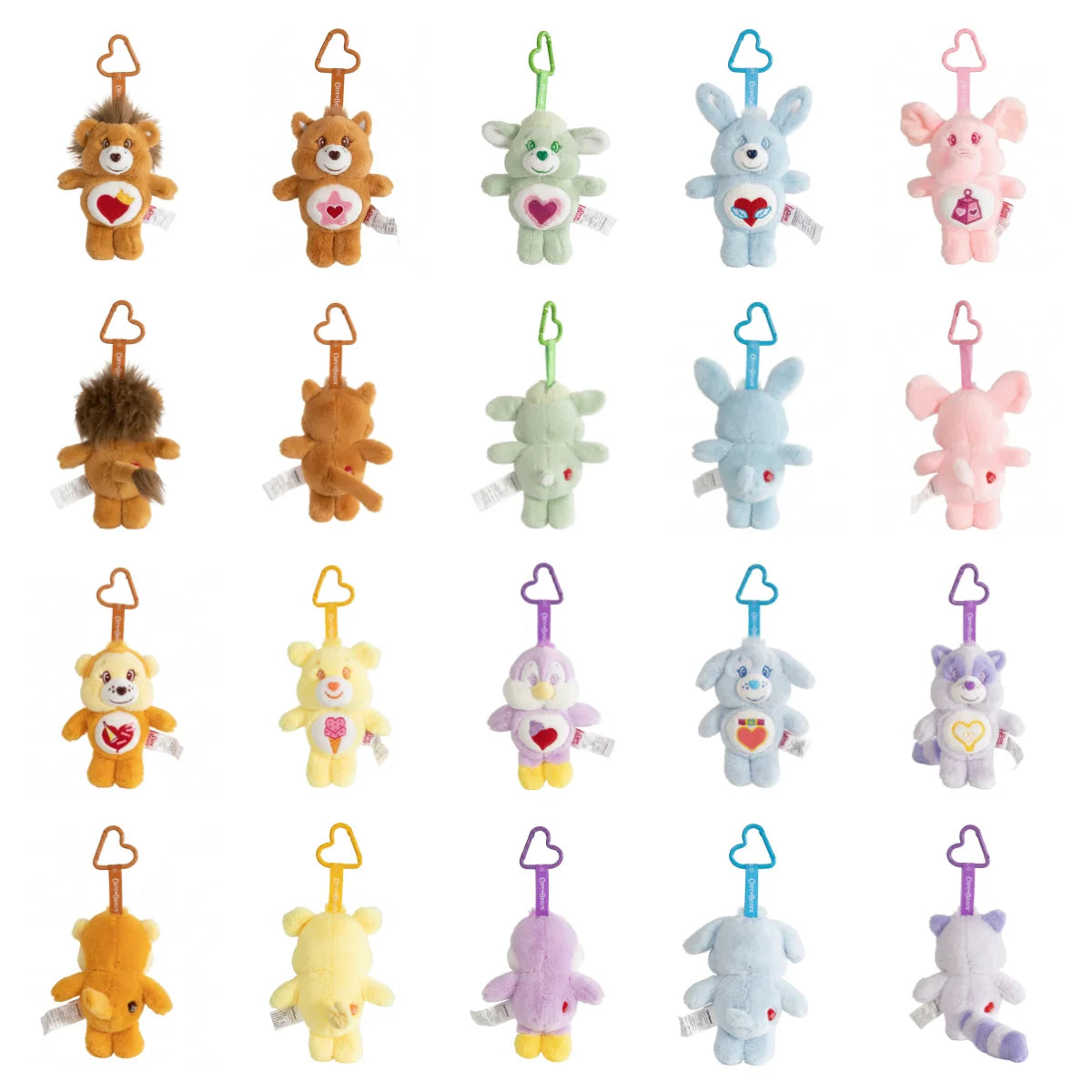 Care Bears Cousins Plush Keychain 15cm Animal Doll Pendant Cartoon Stuffed Toy Keyring Bags Decor Gift Plushie Charms Accessorie