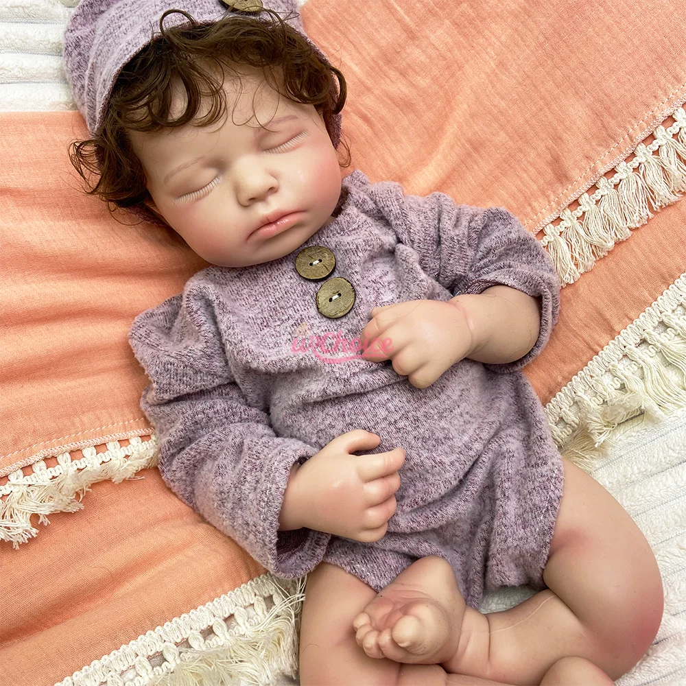 20" Realistic Full Silicone Reborn Baby Boy/Girl Rooted Hair Soft Newborn Doll Open Mouth Pacifier For Christmas Surprise Gift