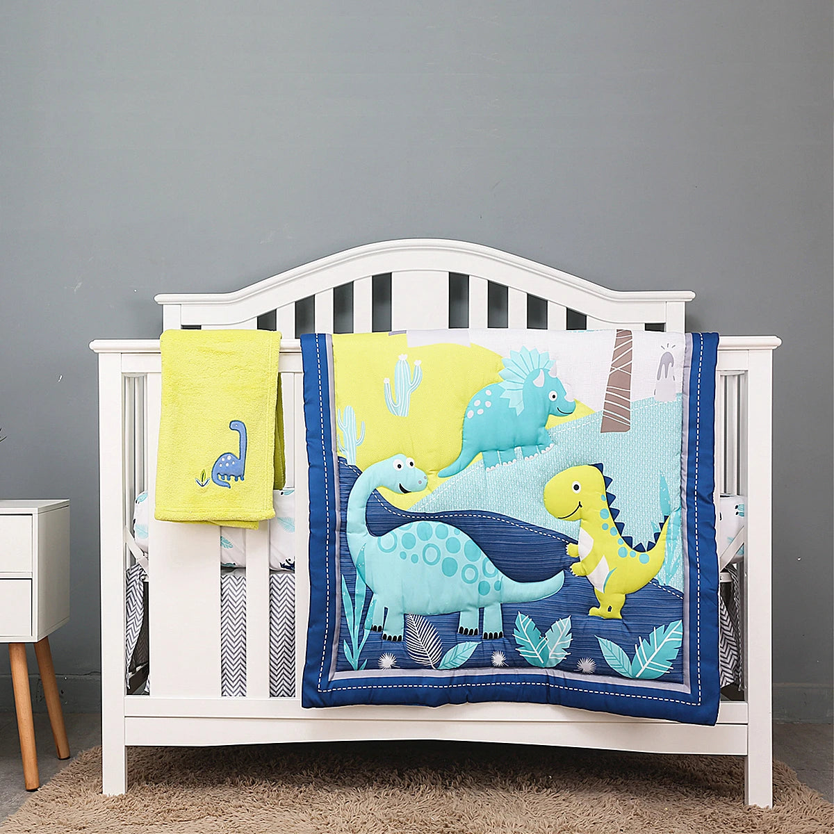 Giraffe Theme Cot Bedding Set Unisex Animal-Pattern Breathable Fabric