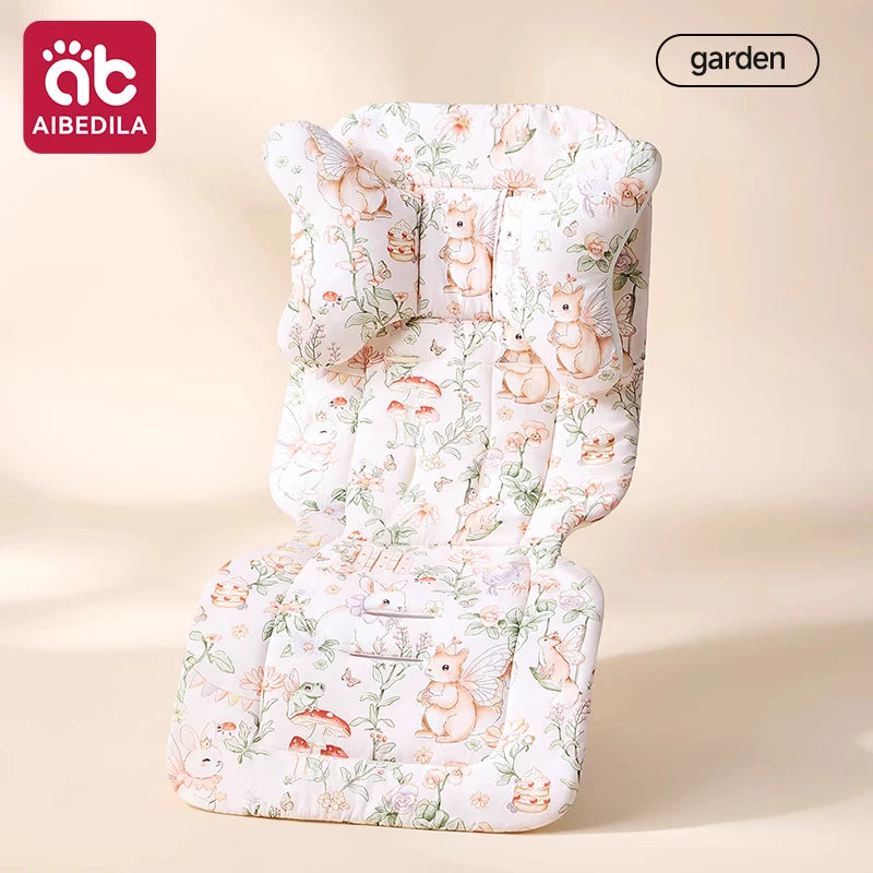 Stroller Cushion Head Pillow Support Sleeve Pram Pad Soft Thickened Cotton Baby Carriage Accessories Warm Baby Stroller Seat
