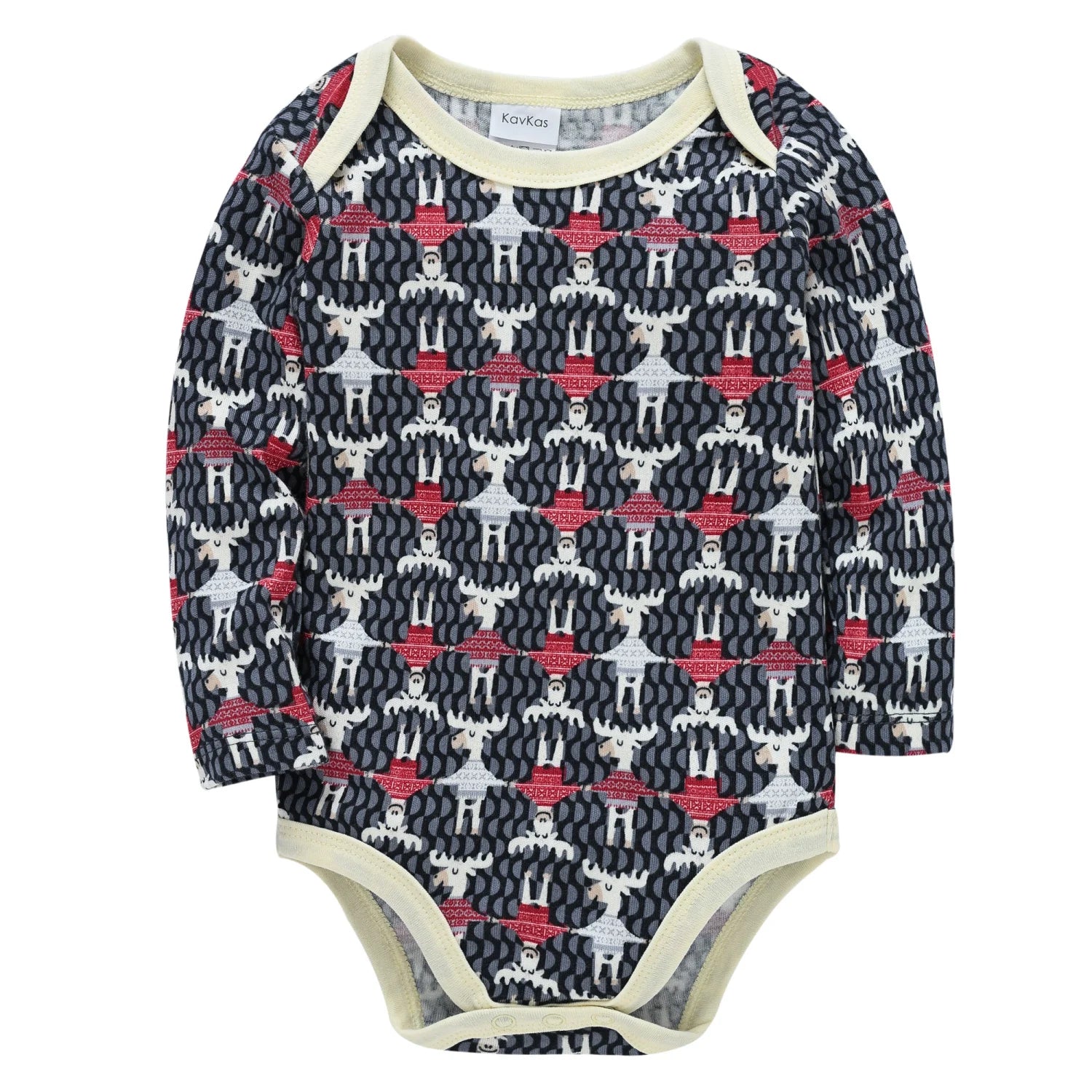 Baby Cotton Romper – Cartoon Long Sleeve, 3–12 Months