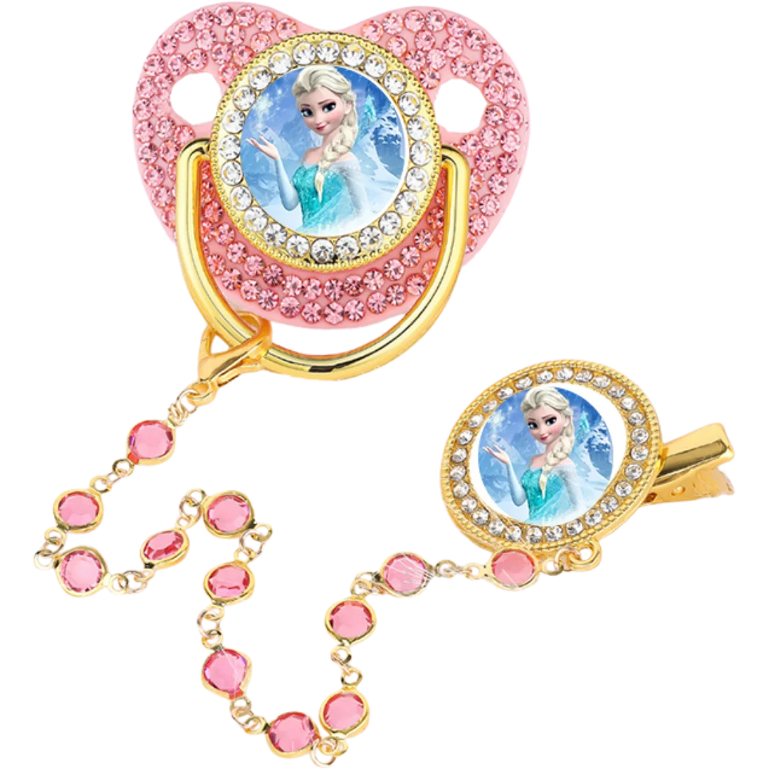 Baby Pacifier & Teething Ring – Glitter Silicone