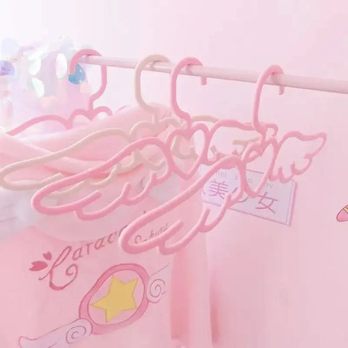 Angel Love Hanger Set Plastic Clear Seamless Design for Ties