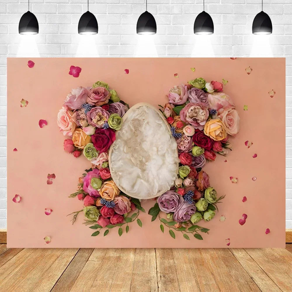 Your Newborn Photo Backdrop Floral Birthday Theme Studio Background For Kids Photo Shoots